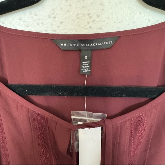 NWT White House Black Market Burgundy Boho Soft Dress Sz. SMALL - Picture 6 of 8